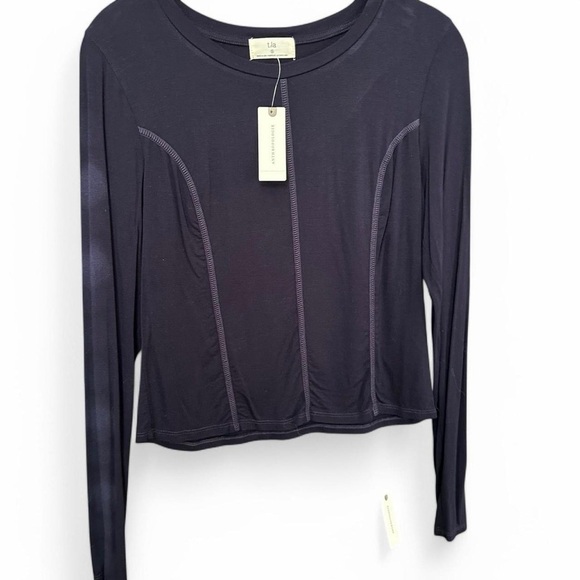 NWT- Anthropologie T.La Shirt | Size S | Soft Knit & Decorative Stitching - Picture 2 of 6